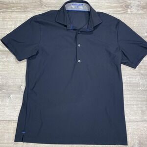 Twillory Polo Shirt‎ Mens Medium Navy Performance Tailored Fit Stretch Golf